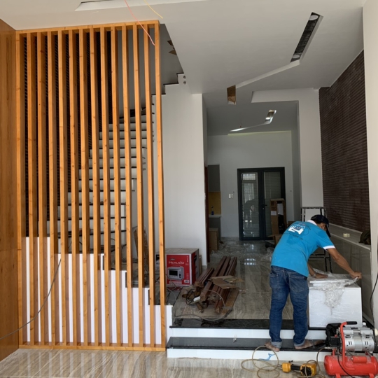 Hình ảnh thi công nội thất phòng khách