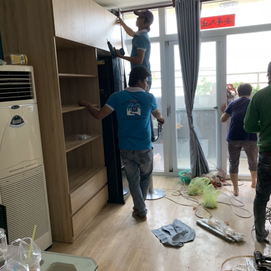 Hình ảnh thi công nội thất phòng khách