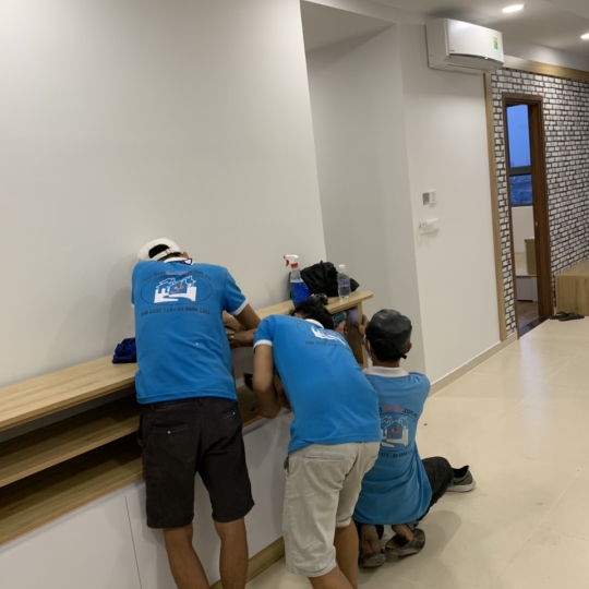 Hình ảnh thi công nội thất phòng khách