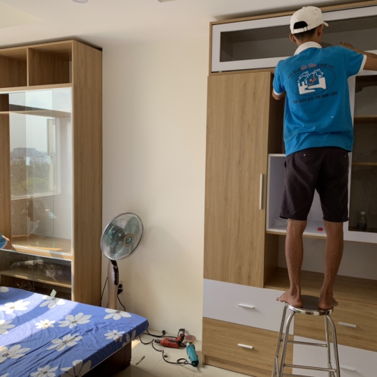 Hình ảnh thi công nội thất phòng ngủ