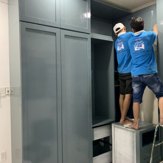 Hình ảnh thi công nội thất phòng ngủ
