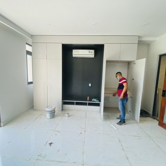 Hình ảnh thi công nội thất phòng khách