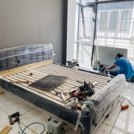 Hình ảnh thi công nội thất phòng ngủ