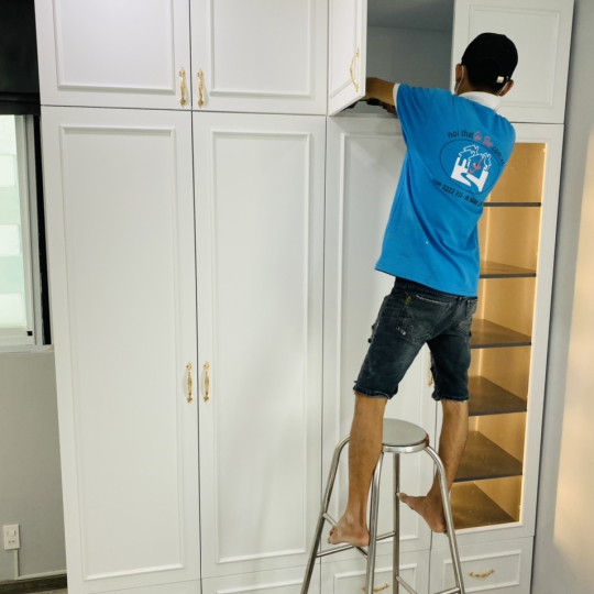 Hình ảnh thi công nội thất phòng ngủ