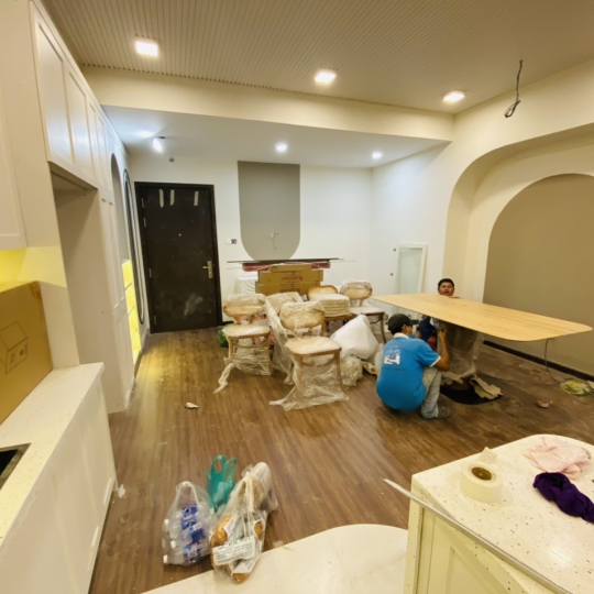 Hình ảnh thi công nội thất phòng khách