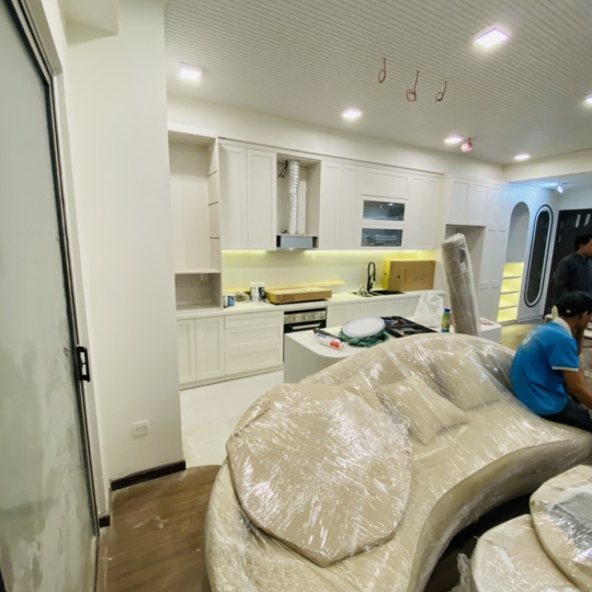 Hình ảnh thi công nội thất phòng khách