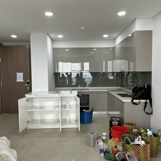 Hình ảnh thi công nội thất phòng bếp
