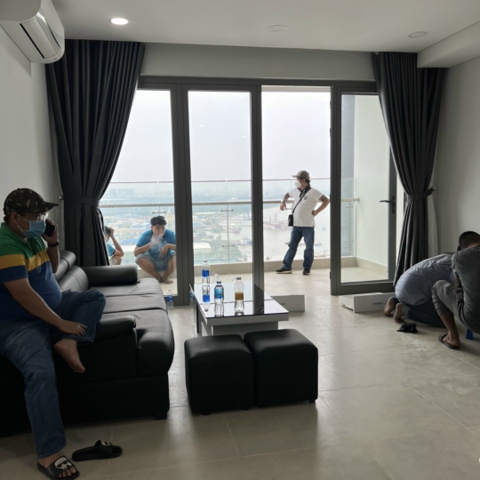 Hình ảnh thi công nội thất phòng khách
