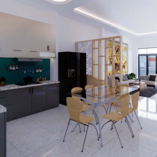 Hình ảnh thi công nội thất phòng bếp