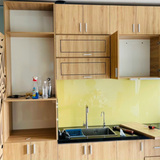 Hình ảnh thi công nội thất phòng bếp