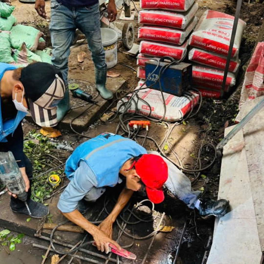 Hình ảnh thi công thực tế tại Gia Bảo